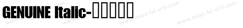GENUINE Italic字体转换